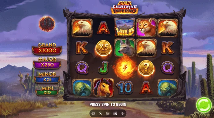 Colt Lightning Inferno spelscherm